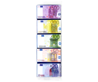 Product image - EURO bank notes milk chocolate 5x15g