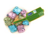 Product image - Easter bunnies made of milk chocolate with milk cream filling 80g