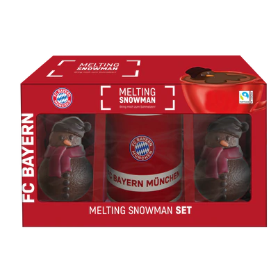 Product image 1 - FC Bayern Munich chocolate melting snowman set with cup 150g