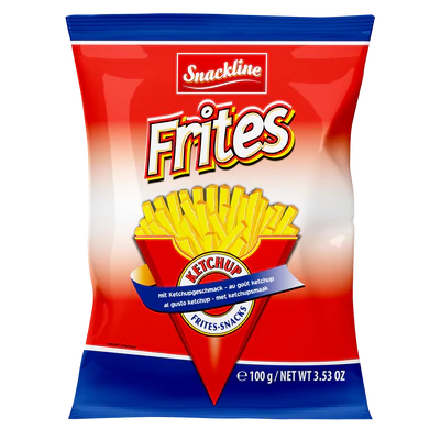 Product image 1 - Frites-snacks with ketchup flavor 100g