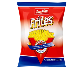 Product image 1 - Frites-snacks with ketchup flavor 100g