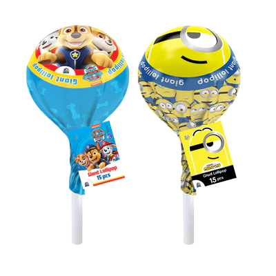 Product image 1 - Giant lollipop Paw Patrol and Minions 120g