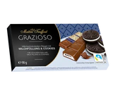 Product image 1 - Grazioso milk chocolate with milk cream and cocoa biscuit pieces 98g