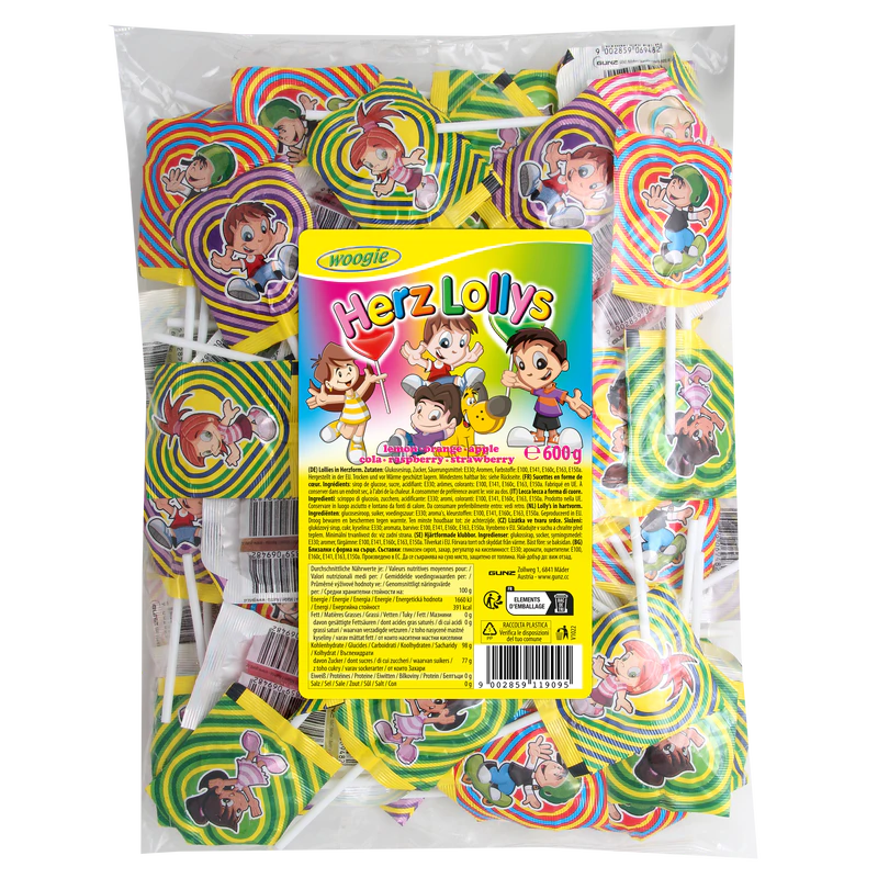 Product image 1 - Heart lollies 600g