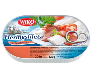 Product image 1 - Herring fillets in tomato sauce 200g