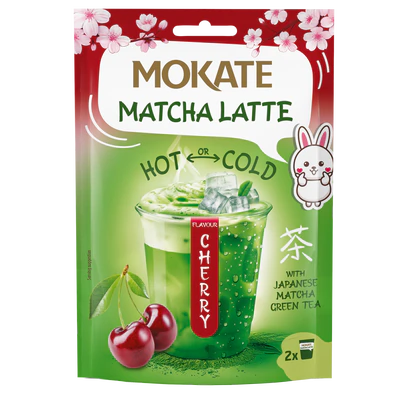 Matcha Powder Instant Instant drink powder Matcha Latte Cherry Flavour 40g | Mokate