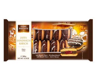 Product image 1 - Jaffa Sandwich chocolate cream-cherry 380g