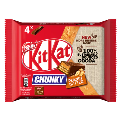 besejret Helt vildt Bære KitKat Chunky Peanut Butter 4x42g | Gunz