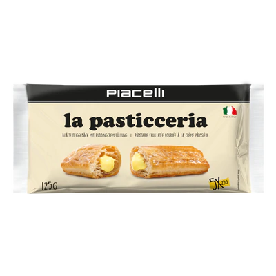 Product image 1 - La Pasticceria - Puff pastry rolls with vanilla cream filling 125g