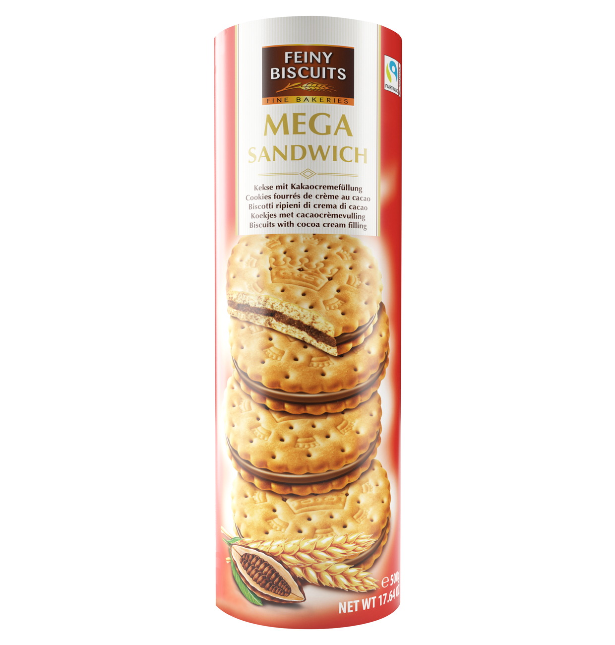 Gunz Mega sandwich biscuits with cocoa cream filling 500g