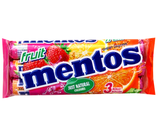 Product image - Mentos Fruit chewy candies 3x38g