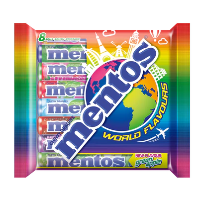 Product image 1 - Mentos chewy candies World Flavours 300g (8x37,5g)