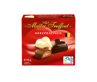 Product image 1 - Mini-Belgian heart pralines 45g