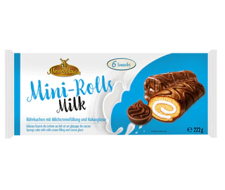 Product image - Mini Rolls Milk 222g