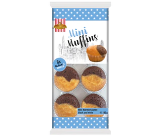 Product image - Mini muffins black & white 8 pcs. 180g