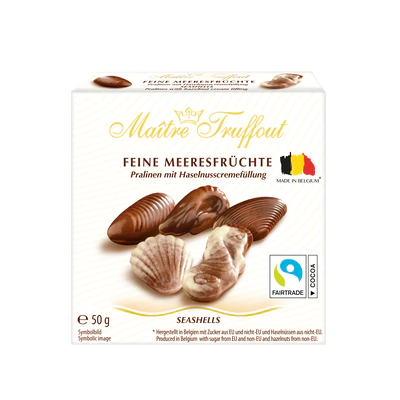 Product image 1 - Mini-pralines sea shells 50g