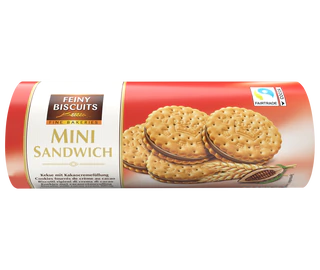 Product image - Mini sandwich biscuits with cocoa cream filling 180g