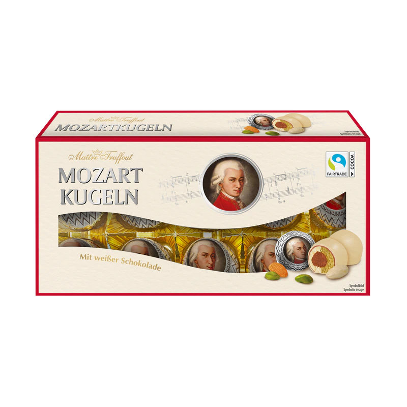 Product image 1 - Mozart balls with white chocolate 200g - expected availability 02.12.2022