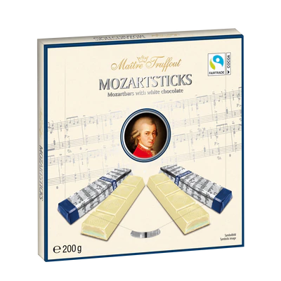 Product image 1 - Mozartbars with white chocolate 200g