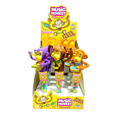 Product image 1 - Music Monkeys - Dextrose bonbons 12g counter display