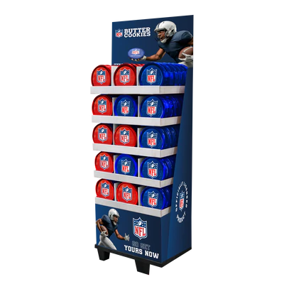 Product image 1 - NFL Butter Cookies 90x340g display