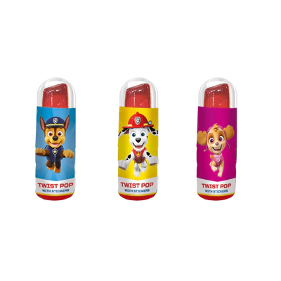 Product image 2 - Paw Patrol Twist Pop with candies 12x15g counter display