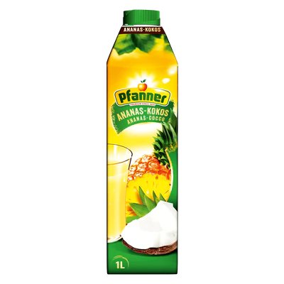 Product image 1 - Pineapple and coconut drink 25% 1l