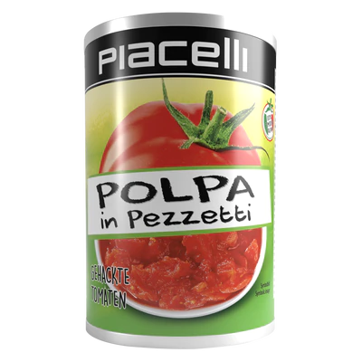 Product image 1 - Polpa in Pezzetti - chopped tomatoes 400g