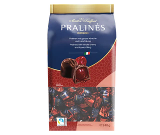 Product image - Pralines dark chocolate with cherry with liqueur 4% vol. 240g