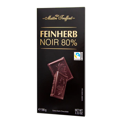 Product image 1 - Premium extra dark chocolate 80% 100g