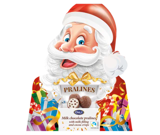 Product image 1 - Santa Claus milk chocolate pralines with milk filling & cocoa crisps 100g