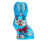 Product image - Sitting bunny blue - milk chocolate 60g