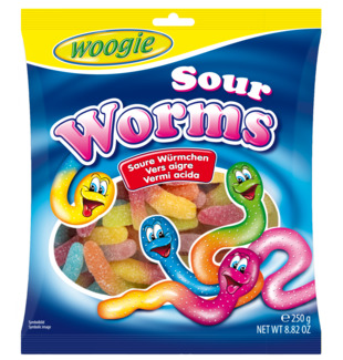 gunz sour worms 250g