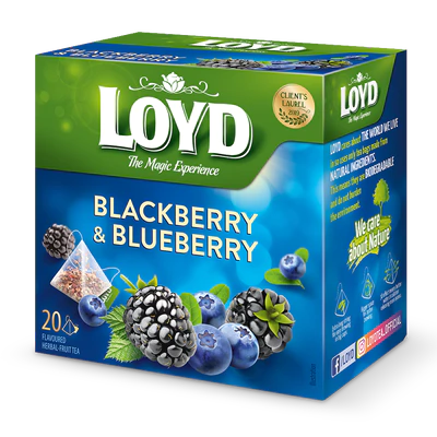 Product image 1 - Tea blackberry & blueberry pyramid-bags 20x2g