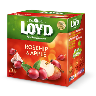 Product image 1 - Tea rosehip & apple pyramid-bags 20x2g