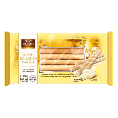 Product image 1 - Wafer rolls vanilla 160g