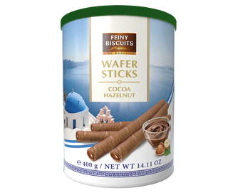 Product image - Wafer rolls with cocoa hazelnut cream 400g