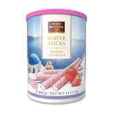 Product image - Wafer rolls with strawberry flavoured cream 400g