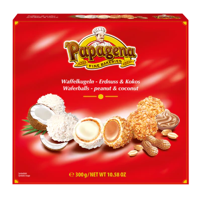 Product image 1 - Waferballs with coconut and peanuts 300g