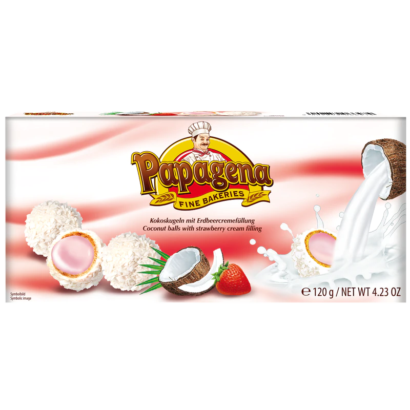 Product image 1 - Waferballs with strawberry cream filling 120g