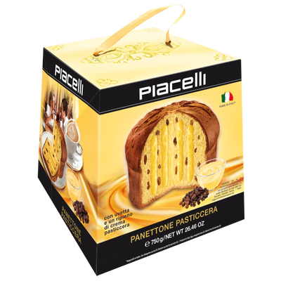 Product image 1 - Yeast cake Panettone with pudding filling and raisins 750g