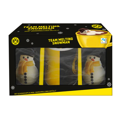 Produktabbildung 1 - BVB Melting Snowman Set mit Tasse 150g