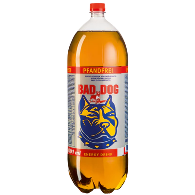 Produktabbildung 1 - Bad Dog XXL Energy Drink mit Süßungsmitteln 3001ml