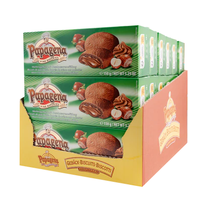 Produktabbildung 2 - Biscuits mit Haselnusscremefüllung 150g