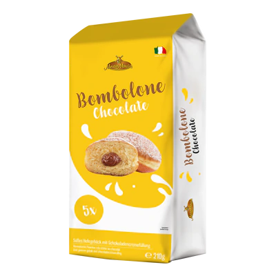 Produktabbildung 1 - Bombolone mit Schokoladencremefüllung 210g