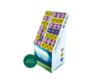 Produktabbildung 1 - Bonbon Leer-Display Fußball KARTONAGE 105 Stk.