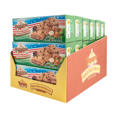 Produktabbildung 2 - Choco Chip Cookies mit Haselnusscremef&uuml;llung 130g