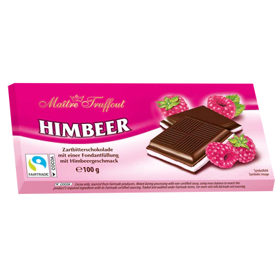 Produktabbildung 1 - Cremeschokolade Himbeer 100g