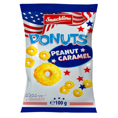Produktabbildung 1 - Donut Ringe Karamell-Erdnuss 100g