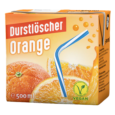 Produktabbildung 1 - Durstlöscher Erfrischungsgetränk Orange 500ml